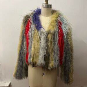 One Of A Kind Multicolor Fox Fur Jacket